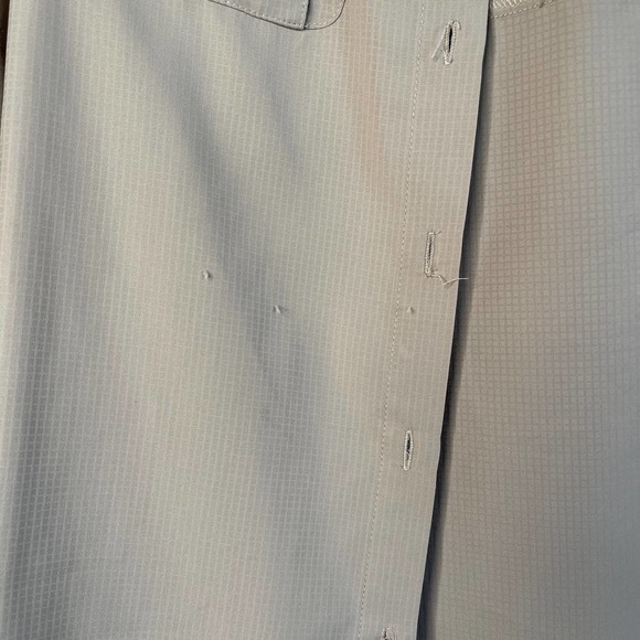 Neutral Long Button down Shirt Size Small Army Cargo Pockets Button Up Travel S - Picture 6 of 9